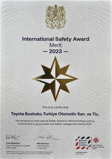 Uluslararası İş Güvenliği Ödülü British Safety Council 2023